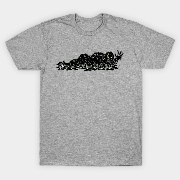 Creeping Slime Hulk Weird Horror Art T-Shirt by AzureLionProductions